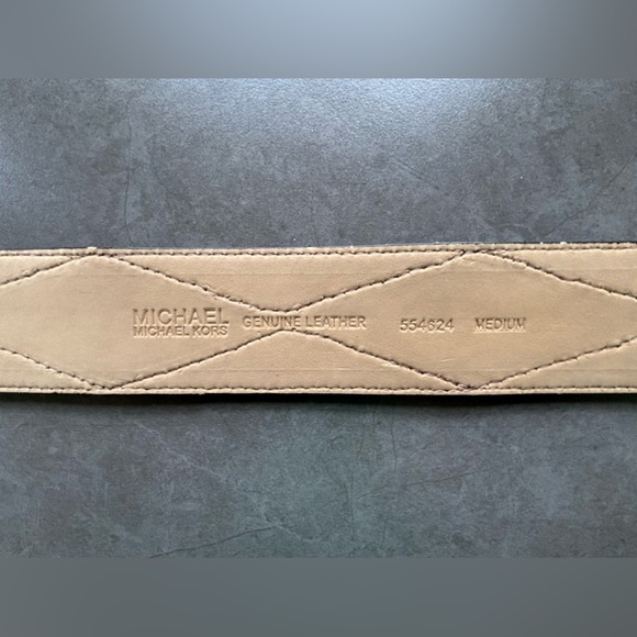 Rare NEW Michael Kors Vintage Women’s Brown Suede Belt with Gold Mesh S:M - Picture 6 of 9